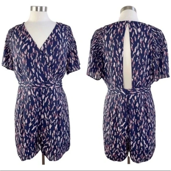 NWT Collective Concepts Navy Printed Romper Size XL - Picture 12 of 12